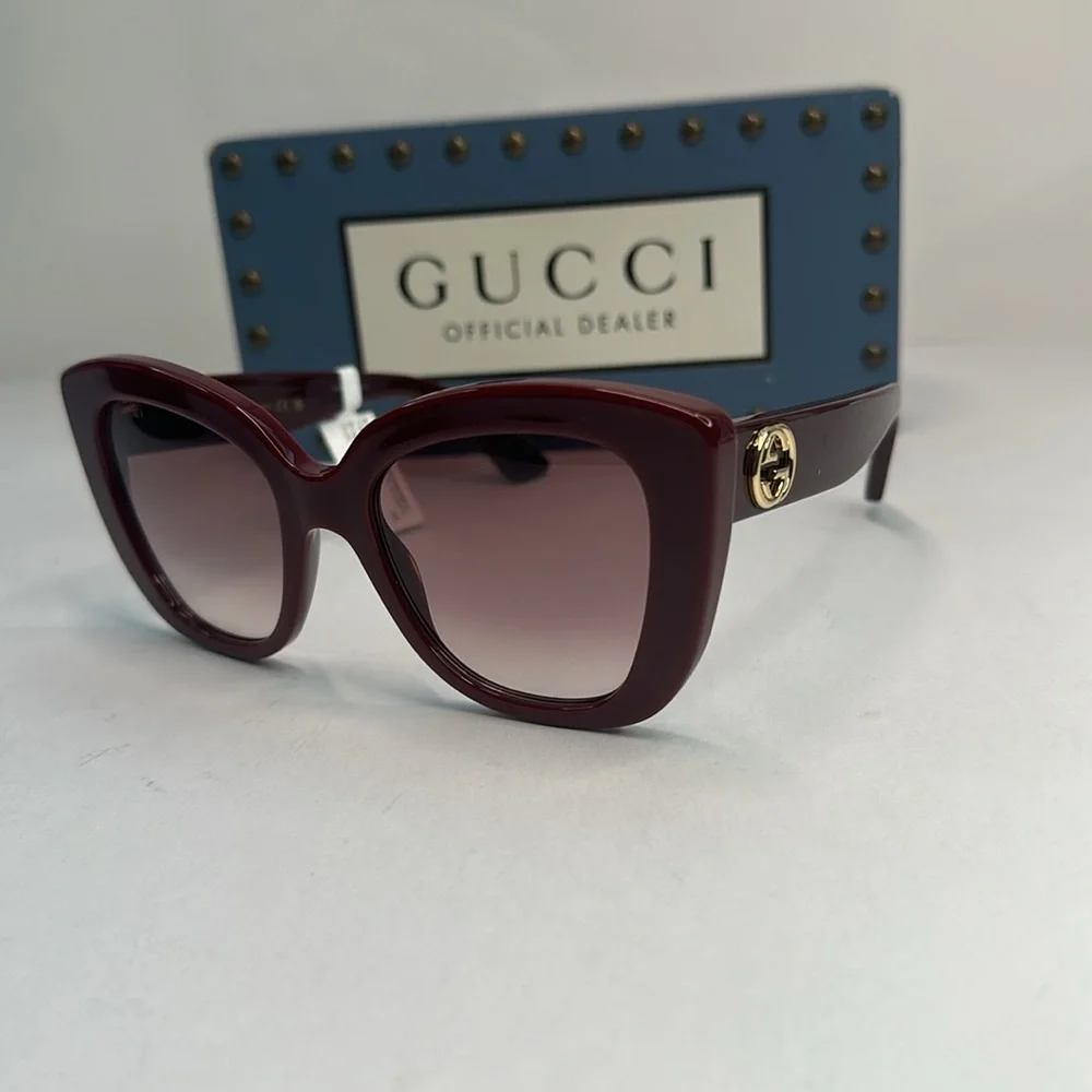 New Authentic Gucci Oversized GG0327S 006 Butterfly Sunglasses - Picture 8 of 15